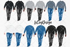 Man clipart, Male clipart, Large man Boyfriend clipart Product Image 2