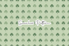Emerald Green Clover Field Pattern - Leprechaun &amp; Clovers Product Image 1