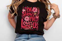 Oh How He Loves Us Clipart, Happy Easter Sublimation PNG Product Image 3