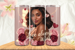 Black Girl Magic Black Woman Positive mind 20oz Tumbler wrap Product Image 1