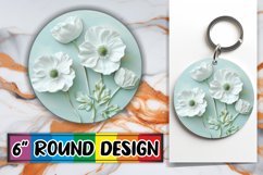 3D Floral Harmony: Circle Design Sublimation Product Image 1