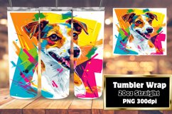 Elegant Colorful Dog Wrap 20oz Art Product Image 1