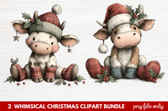 Whimsical Christmas Clipart | Cute Festive Holiday PNG Product Image 1