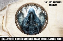 Halloween Stained Glass Sublimation PNG | Skull | Ghost Product Image 1