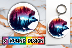 Timeless Keychain Circle PNG, Animals Art Product Image 1
