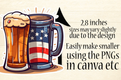 4th of July Beer Stickers Printable Bundle Product Image 2