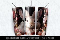Vintage Bunny 20 oz Skinny Tumbler Sublimation PNG Product Image 2