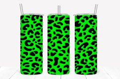 Green Leopard Pattern 20oz Skinny Tumbler Sublimation Product Image 1