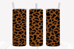 Hazelnut Leopard Pattern 20oz Skinny Tumbler Sublimation Product Image 1