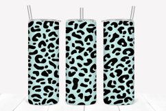 Blue Leopard Pattern 20oz Skinny Tumbler Sublimation Product Image 1