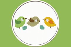 Three Birds - PDF Cross Stitch Pattern Product Image 1