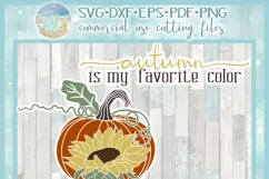 Autumn Is My Favorite Color Quote With Pumpkin Sunflower SVG Product Image 4