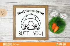 Don't love no bunny butt you SVG, EPS, PNG. Easter quote. Product Image 1