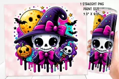 Cute and Spooky Halloween Tumbler wrap PNG, 20 oz. Product Image 2