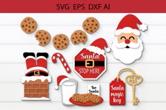 Santa Tiered Tray Svg Bundle, Christmas Holiday Tier Tray Product Image 1