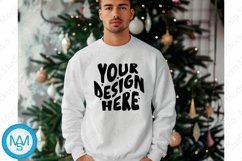 christmas Gildan 18000 men Sweatshirt mockup Product Image 1
