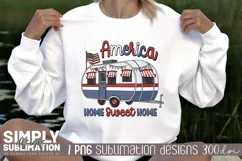 America Home Sweet Home Sublimation Png | USA Camper Product Image 2