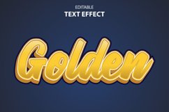 golden text effect on blue background and editable Product Image 1