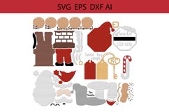 Santa Tiered Tray Svg Bundle, Christmas Holiday Tier Tray Product Image 2