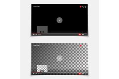Video Player Interface Template Vector. Modern Flat Video Product Image 1