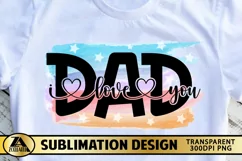 Dad Sublimation PNG Fathers Day Quote Watercolor T-shirt Mug Product Image 4