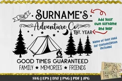 Adventure Co. | Tent SVG | Camp sign SVG| Camping SVG Product Image 3