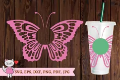 Butterflies SVG for tumbler Full Wrap Venti Cold Cup 24 oz Product Image 1