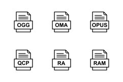 Set Of File Formats Icons Product Image 1