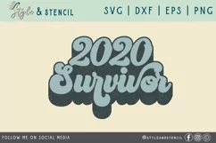 New Year 2021 Retro SVG - PNG, DXF, SVG, EPS, Cut File Product Image 2