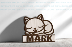 Cat Toddler Name Sign SVG laser cut, Cricut Product Image 6