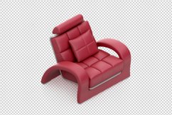 Isometric Arm Chair 3D isolated render Product Image 1