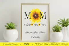 Mothers Day Sublimation Design, Mother Hero Friend PNG Product Image 2
