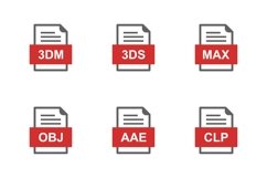 Set Of File Formats Icons Product Image 1