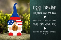 Fourth Of July Gnome Chocolate Egg Holder template SVG Product Image 1