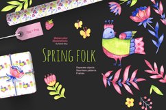 Watercolor spring folk Product Image 1