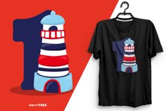Nautical Number 1 T-Shirt Design | Sublimation T-Shirt Product Image 7