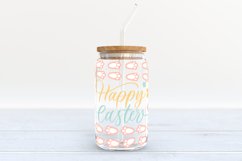 Happy Easter Svg Wrap, Pastel Easter Libbey Can Glass 16oz Product Image 3