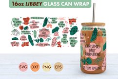 Christmas Daily Affirmations SVG PNG 16 oz Libbey Glass Can Product Image 1