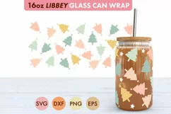 Christmas Tree Pastel SVG PNG 16 oz Libbey Glass Can Product Image 2