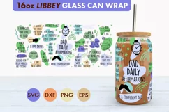 Dad Daily Affirmations SVG PNG 16 oz Libbey Glass Can Wrap Product Image 1