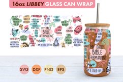 My Daily Bible Affirmations SVG 16 oz Libbey Glass Can Wrap Product Image 1