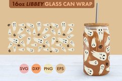Ghost Halloween SVG PNG 16 oz Libbey Glass Can Wrap Product Image 1