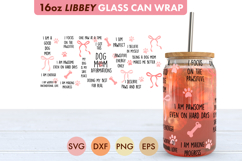 Dog Mom Affirmations Libbey 16oz Cup Wrap SVG Product Image 2