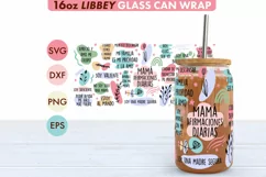Mama Afirmaciones Diarias Spanish SVG PNG 16 oz Libbey Glass Product Image 2
