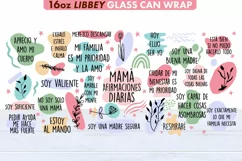 Mama Afirmaciones Diarias Spanish SVG PNG 16 oz Libbey Glass Product Image 3