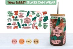 Christmas Daily Affirmations SVG PNG 16 oz Libbey Glass Can Product Image 2