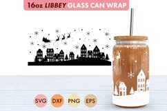 Christmas Scenery SVG PNG 16 oz Libbey Glass Can Product Image 3