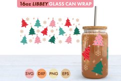 Christmas Tree SVG PNG 16 oz Libbey Glass Can Product Image 1