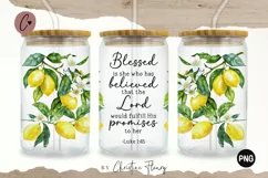 Blessed Is She Glass Wrap PNG | Bible Verse PNG Product Image 1