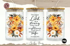 The Lord Is A Strong Tower Glass Wrap PNG | Bible Verse PNG Product Image 1